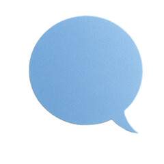 Isolated Blue Speech Bubble with Soft Edges on a Contrasting Background for Graphic Design and Communication Themes