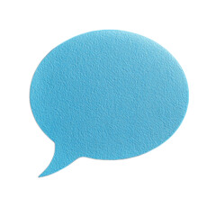 Isolated Light Blue Speech Bubble on Contrasting Background for Creative Communication Design