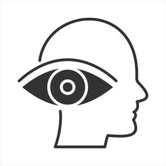 Rumination Glyph Icon Vector Illustration