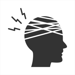 Trauma Glyph Icon Vector Illustration