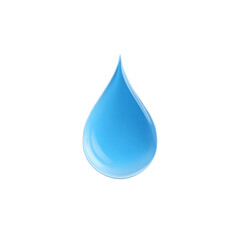 Isolated Blue Raindrop Icon on a Contrasting Background for Graphic Design and Illustrative Purposes