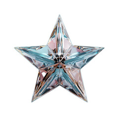 Shiny Isolated Star Shape on a Crisp Contrasting Background with Clear Edges and Brilliant Reflections for Artistic or Festive Themes