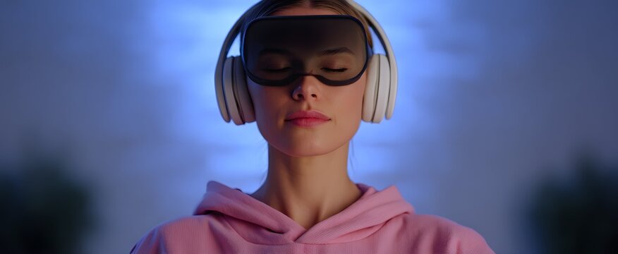Virtual reality therapy session offers immersive calming mental health and effective relaxation techniques.