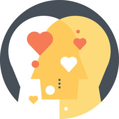 feelings flat web icon concept