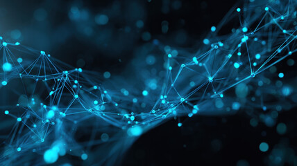 Название (15 слов)
Abstract Digital Network Visualization With Glowing Blue Nodes And Connection Lines In Three Dimensional Data Structure