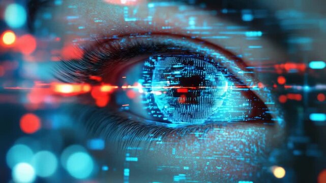 Video A detailed shot of an individual's eye, highlighting the iris and pupil