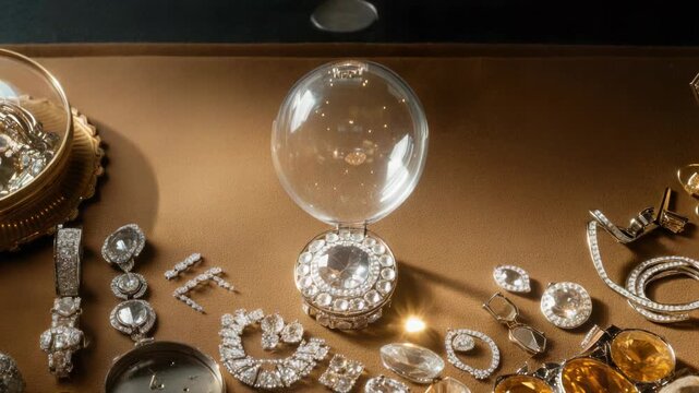 Video A person holds a magnifying glass, useful for searching and examining small objects