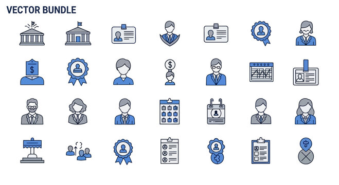 Comprehensive vector bundle showcasing business, finance, and human resources elements for