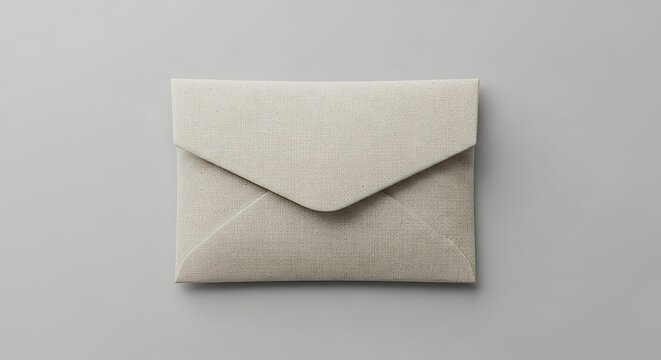 Elegant Ivory Envelope on Neutral Background for Invitations and Greetings.