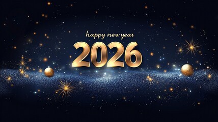 Naklejka premium 2026 New Year Decor, 