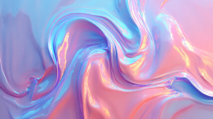 Obraz premium Pastel Abstract Fluid Art With Pink Purple Blue Waves Creating Dreamy Marble Effect Modern Digital Background Design