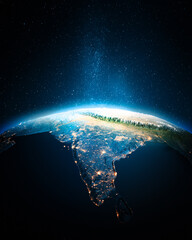 world map with space