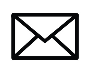 Email icon isolated on symbol of communication, message, and correspondence simple and minimalist design for websites, apps, and graphic projects vector illustration of an envelope
