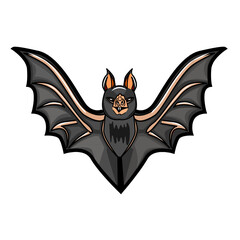 Illustration of a dark bat