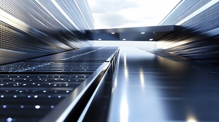 Industrial Solar Panels on Factory Structure