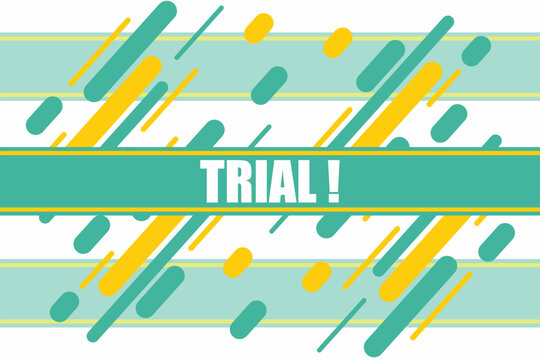 Vector banner. Megaphone with trial speech bubble. Loudspeaker. Banner for business, marketing. Banner design vector illustration.