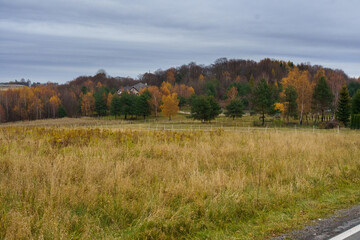jesienne widoki gdzieś w małopolsce