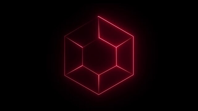 glowing neon Diamond Icon With Electric Texture Fx Animation. 4k animation of an electric textured jewel diamond icon.