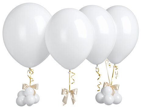  Party Decoration with Satin Bow, Transparent Background.