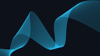 Modern Blue Flowing Line Wave Mesh Abstract Background for Futuristic Digital Design and Creative Visual Templates