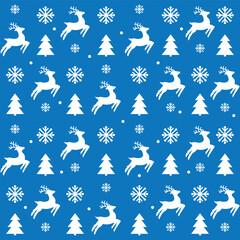 Seamless pattern for Christmas and New Year for winter hat, ugly sweater, jumper, paper or other designs.