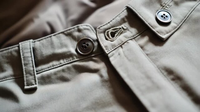 Video A close-up shot of a button on a shirt