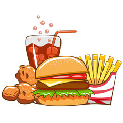 fast food illustration