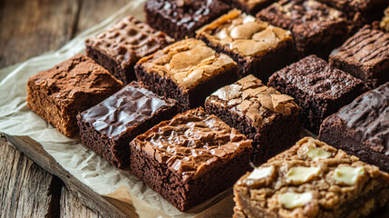 Indulge in decadent homemade chocolate brownies, perfect for baking blogs or bakeries