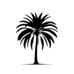 Obraz premium Date Palm Tree Tropical Botanical Vector Illustration