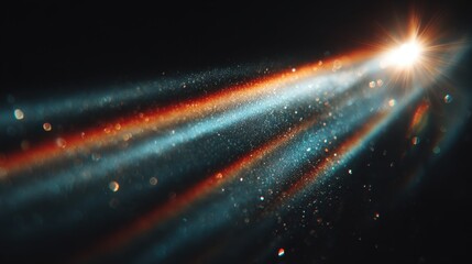Light leak overlay effect with scratch dust and blur, retro noisy film texture light leak flare on black background, abstract background with ribbed glass