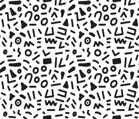 Seamless vector pattern featuring numbers and musical note symbols