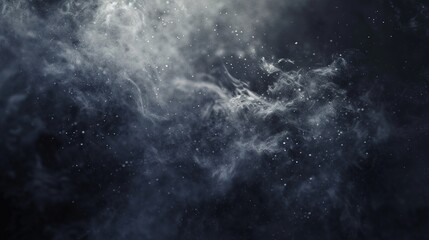 Obraz premium Dark Mysterious Particles: Eerie Glowing Dust in Shadowy Motion – Abstract Gothic Background for Horror, Fantasy, or Dark-Themed Projects