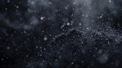 Dark Mysterious Particles: Eerie Glowing Dust in Shadowy Motion &ndash; Abstract Gothic Background for Horror, Fantasy, or Dark-Themed Projects