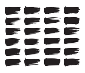 Set of watercolor brush strokes and paint design elements