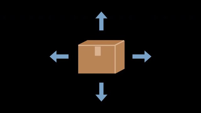Distribution icon animation. Animated icon related to procurement. Suitable for user interface, provide visual feedback and more