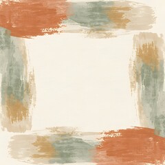 Earth-Tone Watercolor Brush Frame