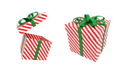 red striped christmas gifts