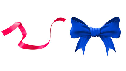 blue holiday bow ribbon