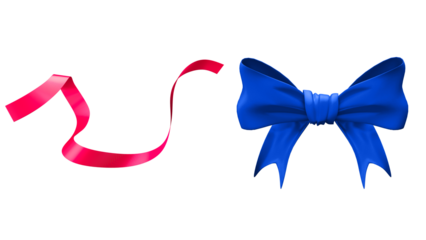 blue holiday bow ribbon