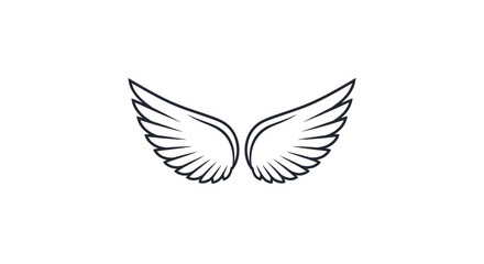 Elegant angel wings vector illustration on a clean white background ready to fly