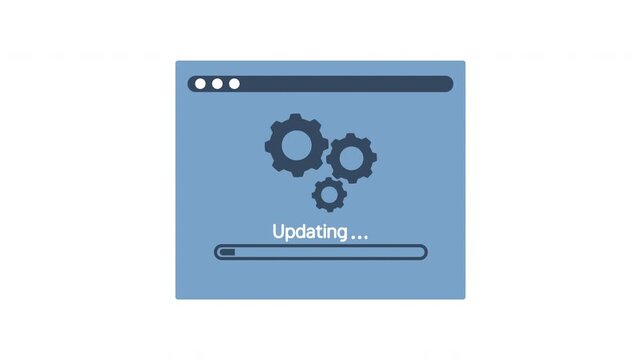 Software update and system upgrade concept. patch update, quick upgrade, updating progress bar, new version, Improved security concept