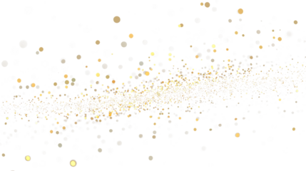 Golden glittery dust overlay