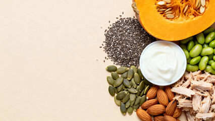 Healthy autumn harvest bowl ingredients ready for nutritious recipes and meal prep