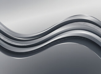 Dynamic Silver Wave Abstract Background