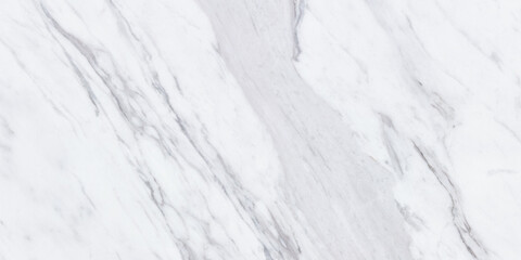 Obraz premium White marble with gray veins. Calacata Italian stone, texture for ceramic tiles, carpet design.