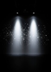Dynamic spotlight shines on network connections, perfect for technology presentations or innovative product reveals, creating a modern and sleek backdrop