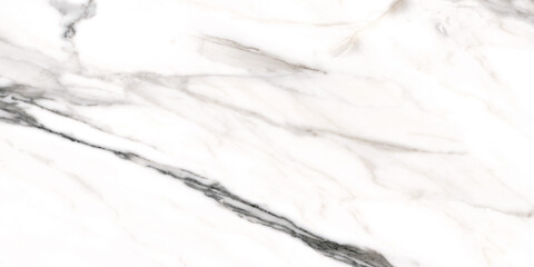 White marble with gray and brown veins. Calacata Italian stone, texture for ceramic tiles, carpet design.