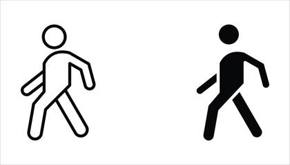 pedestrian icon set, of vector icons isolated on a white background.