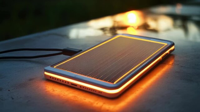 Video A solar panel-powered gadget sits on a tabletop, ready to harness the sun's energy