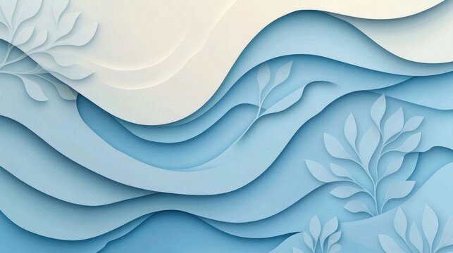 abstract blue background, paper, paper cutout, wave, vector, illustration, water, pattern, banner, color, art, curve, background, texture, web, wallpaper